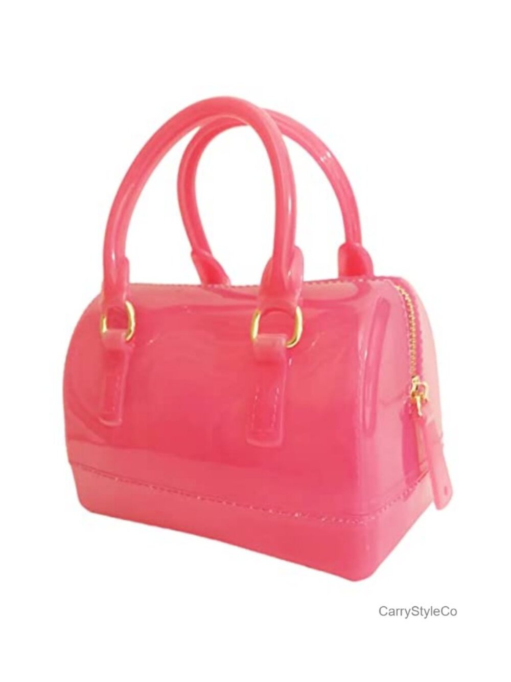 Women's PVC Crystal Clear Top Handle Purse Briefcase Shape Waterproof Summer